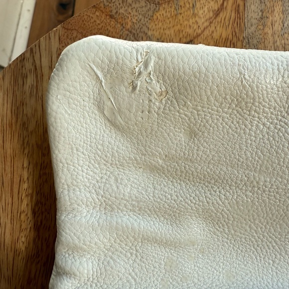 Cache leopard white faux leather jeweled and stub clutch bag - Picture 5 of 14